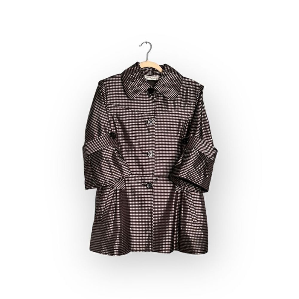 Patchington Jacket Check Pattern Black & White 10… - image 4